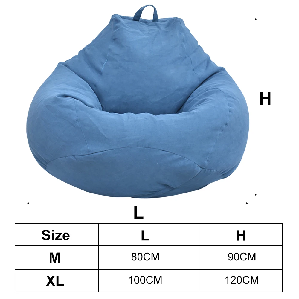 

Large Small Lazy Sofas Cover Chairs without Filler Linen Cloth Lounger Seat Bean Bag Pouf Puff Couch Tatami Living Room Cover