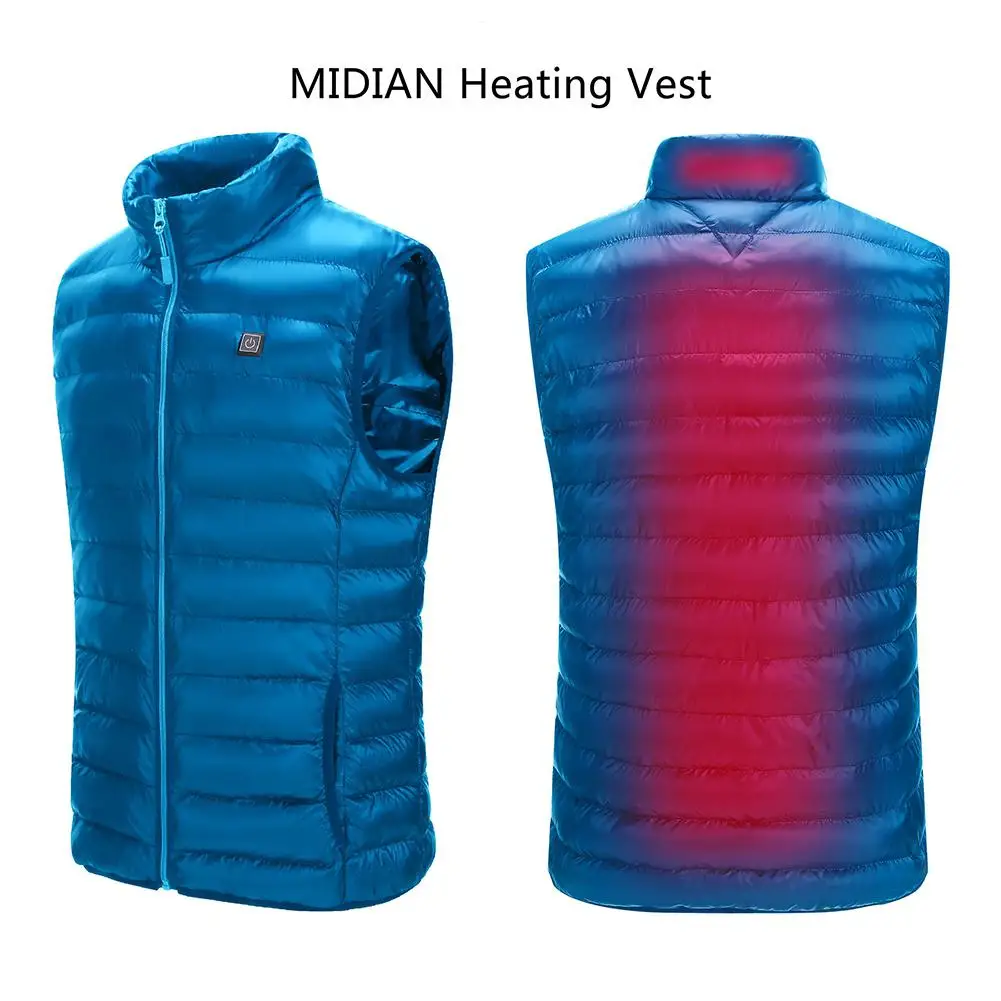Зимний теплый нагревательный костюм жилет USB безопасность Интеллектуальная