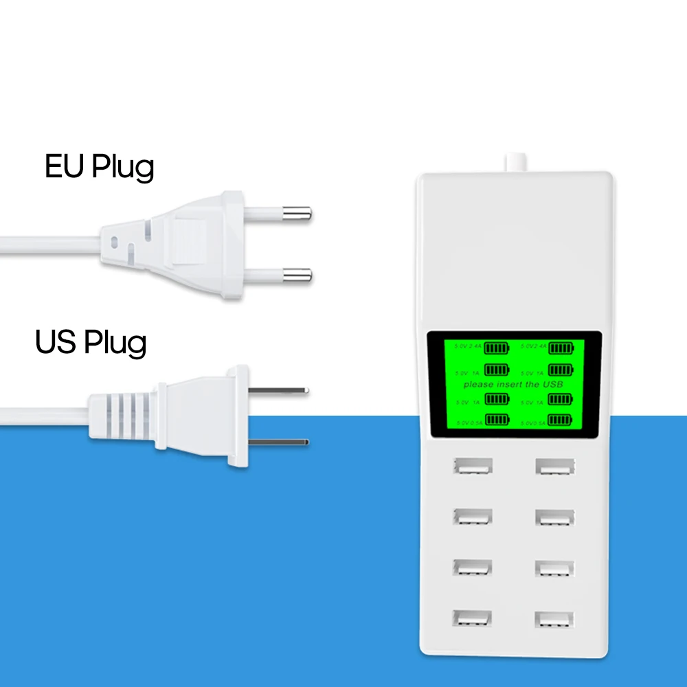 Умные зарядные устройства USB с ЖК-дисплеем интеллектуальная безопасность