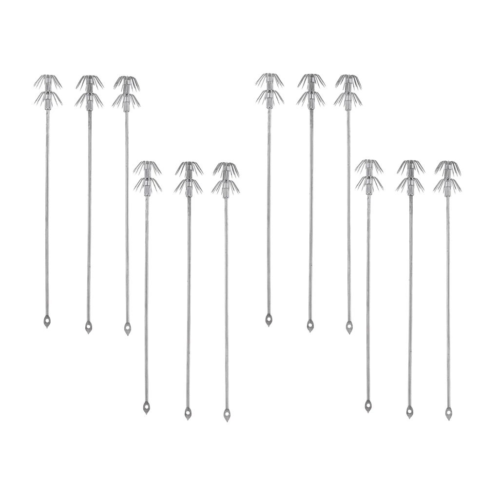 12 шт./лот двухслойный светящийся крючок в виде кальмара рыболовные приманки