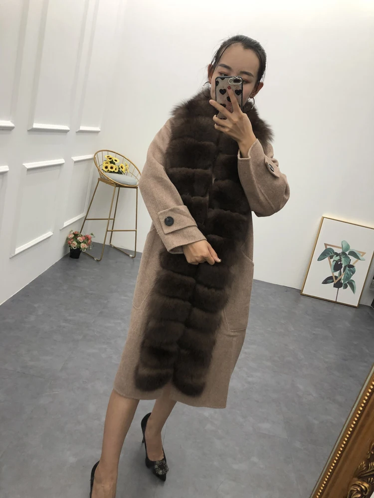 Женский длинный кардиган свободная зимняя верхняя одежда большого размера с