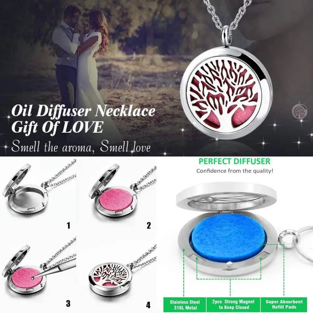 С распылением ароматерапевтического эфирного масла медальон с распылителем для