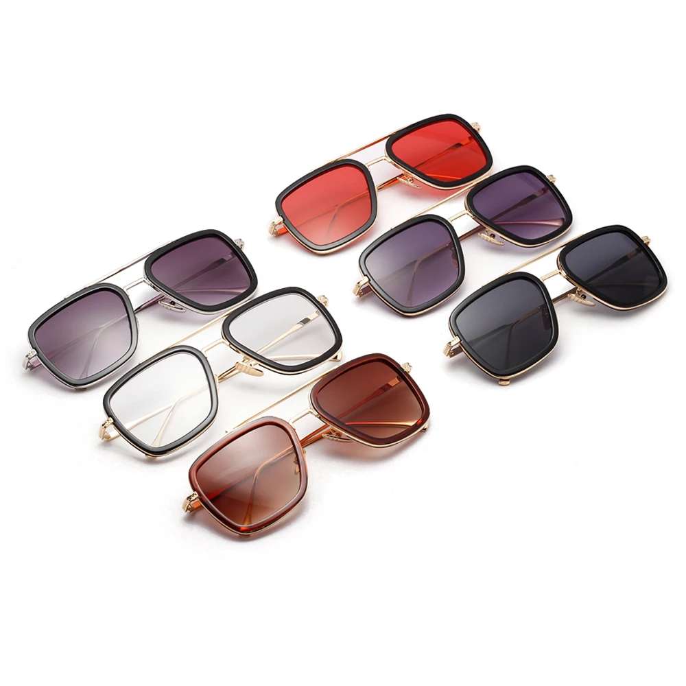 

Kachawoo square sunglasses men classic gold black half metal male sun glasses for women unisex summer sun shade birthday gifts