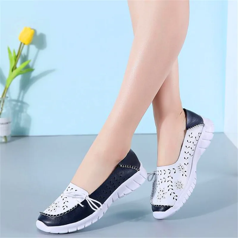 Летняя Удобная универсальная женская обувь для отдыха на плоской подошве с