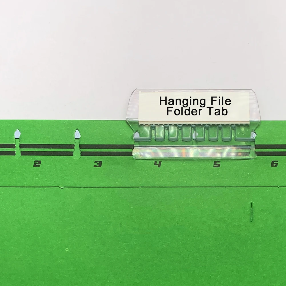 

25pcs/box DIY Transparent School Hanging File Folder Tab Easy Install Sorting Quick Identification Plastic Students Stationery