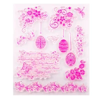 yinise silicone clear stamps cutting dies for scrapbooking flowers stencil diy paper album cards making craft rubber stamp mold