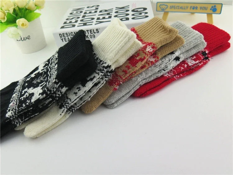 5 цветов Рождественский дизайн олень разноцветные перчатки для мужчин и женщин