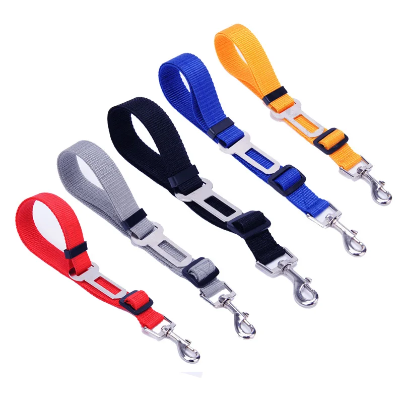 Нейлоновый Регулируемый ремень безопасности для собак многоцветный дорожный