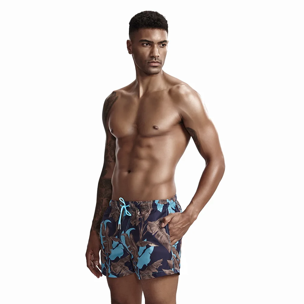 

Brand Male print Beach board swimsuit Shorts Mens bikini Sweatpants Maillot De Bain shorts Quick Drying no net