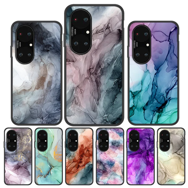 

Watercolor Marbling Case For Huawei P30 P40 P50 Case Soft Back Silicone For Huawei P20 Pro P10 Lite P Smart 2021 2019 Z Shell