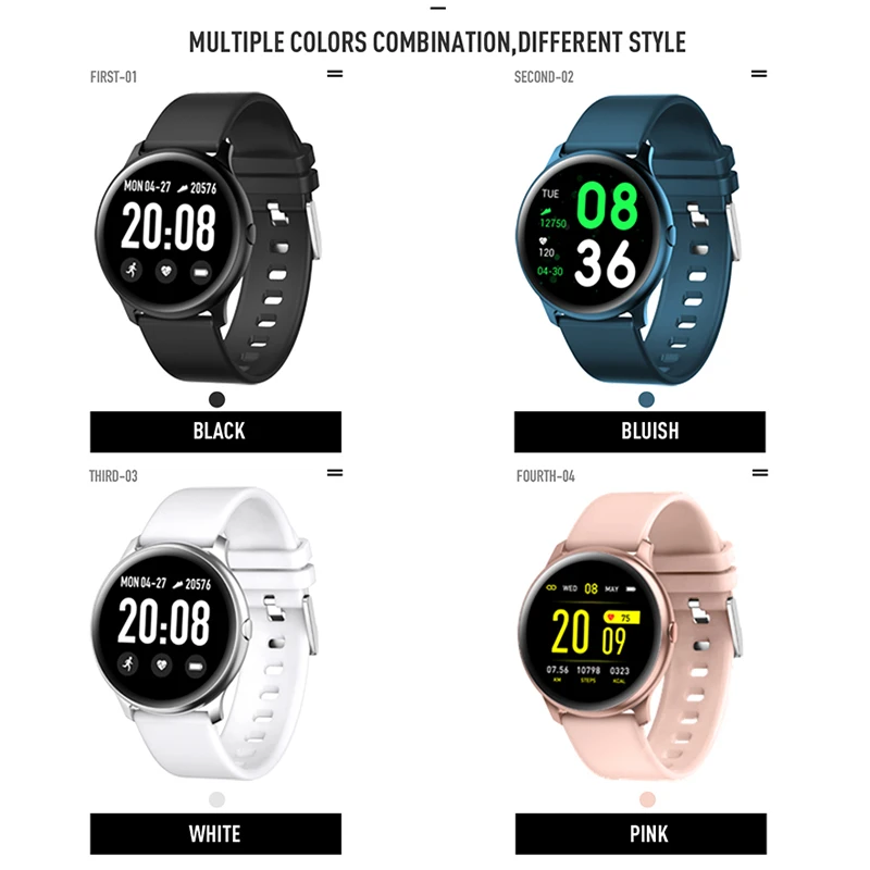 

KW19 Smart Watch Fitness Tracker Band Heart Rate Blood Pressure Step Sleep Monitoring Wristband Waterproof Sports Smart Bracelet