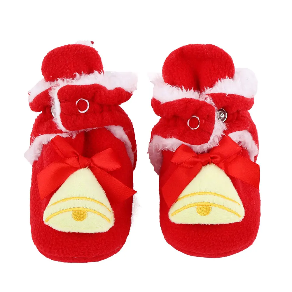 

Newborn Infant Toddler Baby Girl Boy Christmas Shoes Cartoon Deer First Walkers Xmas Baby Shoes