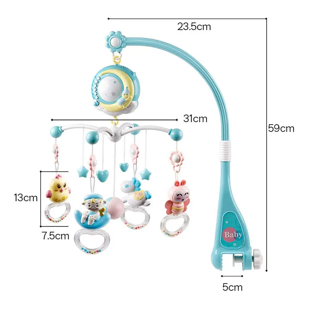 

Remote Control Mobile Musical Baby Crib Toys Light Bell Rattle Decoration Toy for Crib Cradle Bell Projector for Newborn Babies