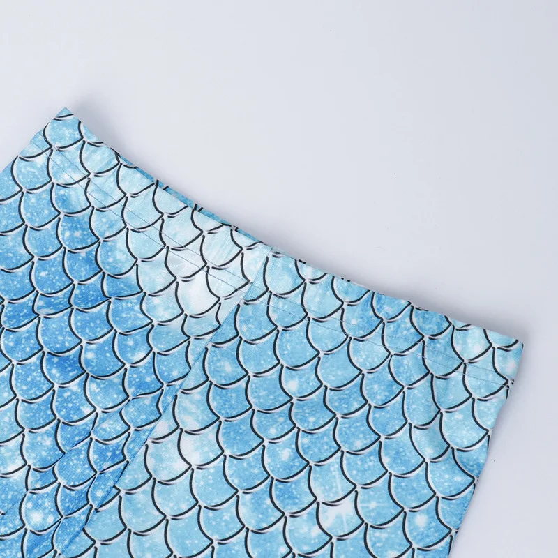 Женские цветные спортивные Леггинсы с принтом в виде рыбьей чешуи леггинсы для