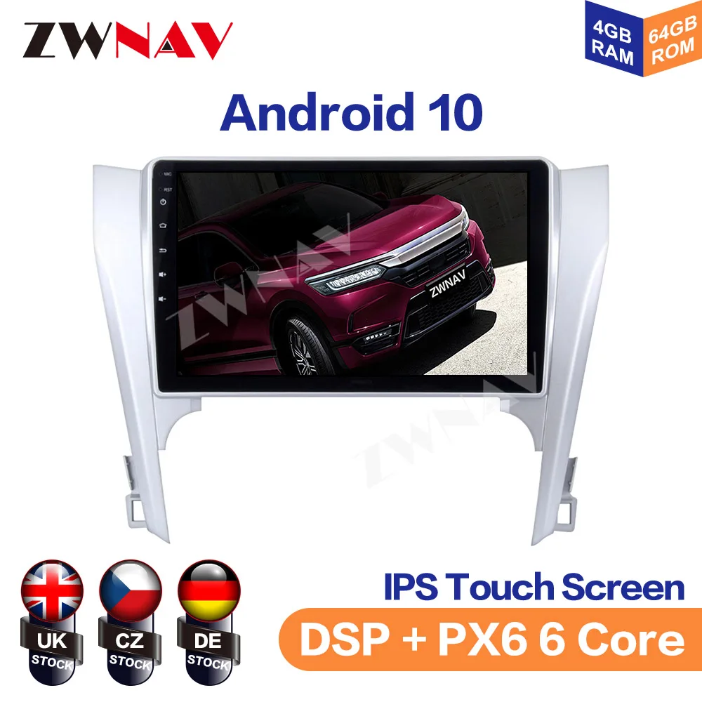 

Автомагнитола для Toyota Camry 2012, 2013 г., Android 10, 4 Гб памяти, GPS-навигация, стерео радио, мультимедийный плеер, головное устройство с экраном