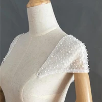beaded removable shoulder straps wedding party dress shawl wedding gauze seperate bride dress straps