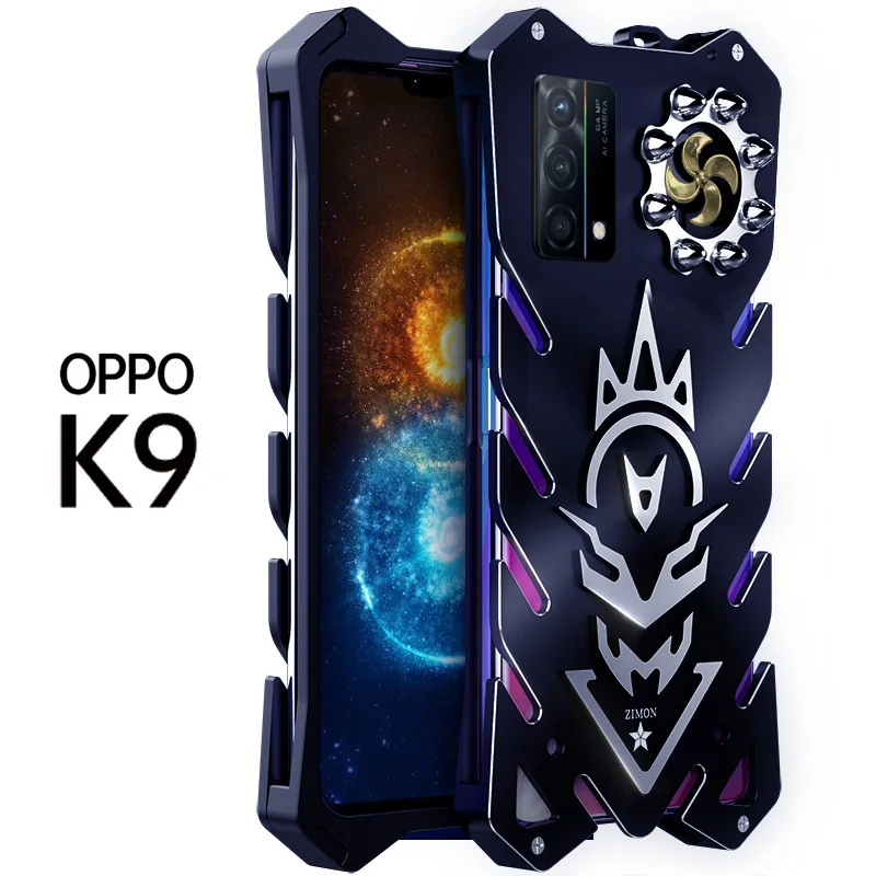 

Zimon Armor Aviation Aluminum Metal Bumper Phone Case For Oppo K9 A93 A72 Reno 4se 5 Pro Powerful Outdoor Frame Shockproof Cover