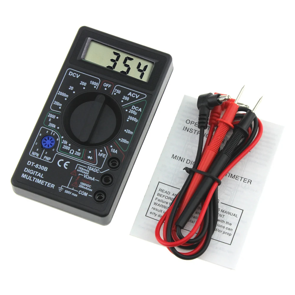 Портативный цифровой мультиметр с ЖК-экраном Напряжение Ток Сопротивление диод