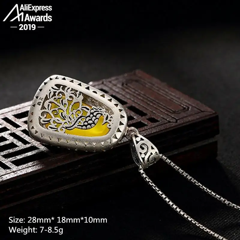 Серебро S925 пробы Израиль янтарь стюардесс ремесленник Балтийский античный узор