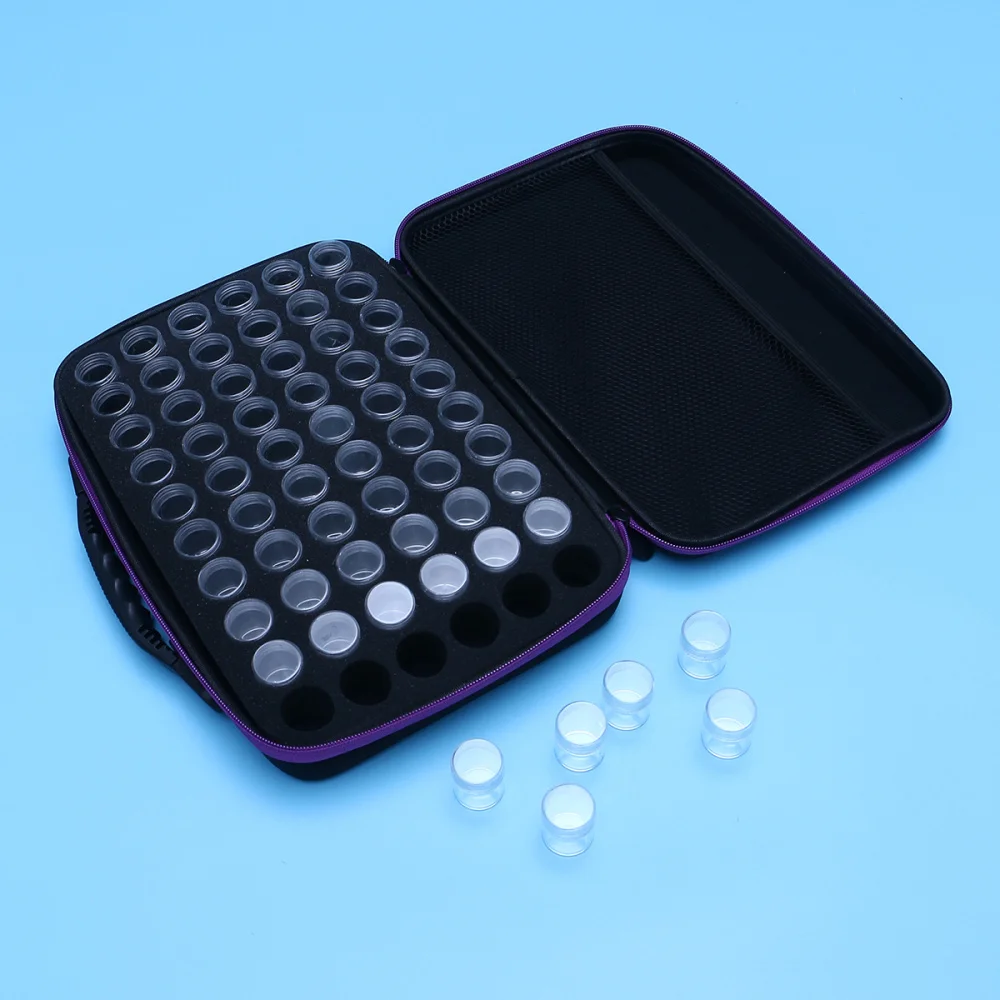 

60 Slots Embroidery Diamond Painting Accessory Case Beads Storage Boxes Multifunctional Essential Oil Bottle Storage Bag