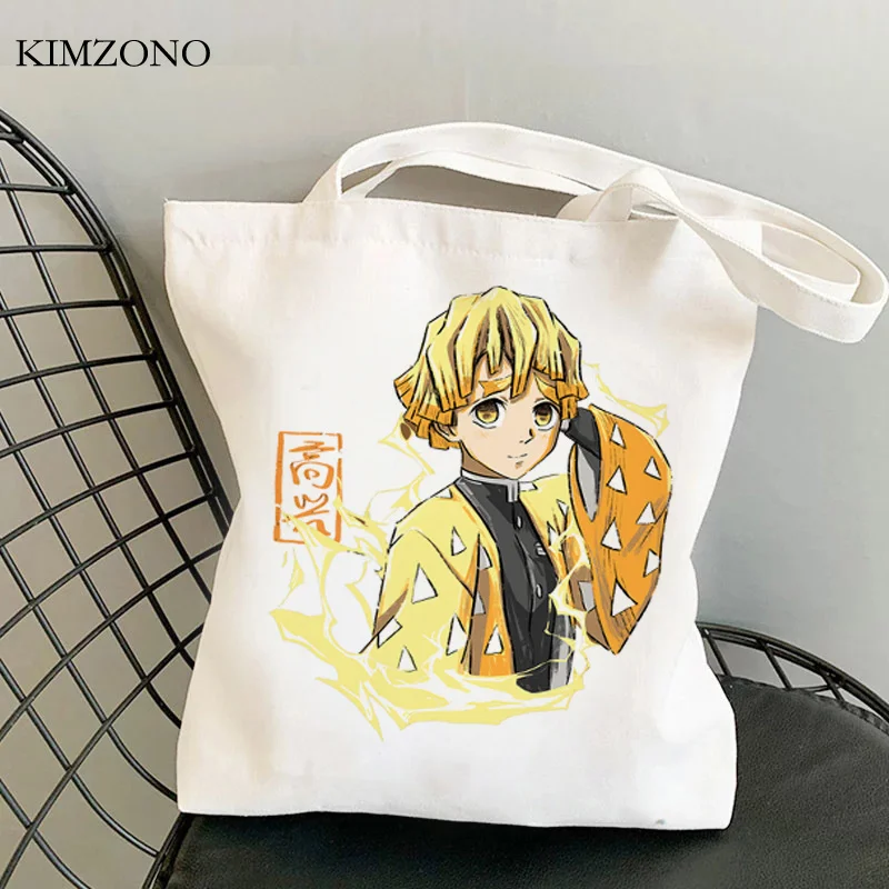 

Demon Slayer Kimetsu No Yaiba shopping bag jute bag grocery shopper handbag bag reusable string bolsa compra jute custom