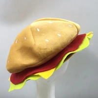 adult kids funny fast food fancy hat hamburger cheeseburger shaped carnival halloween christmas party dress up costume