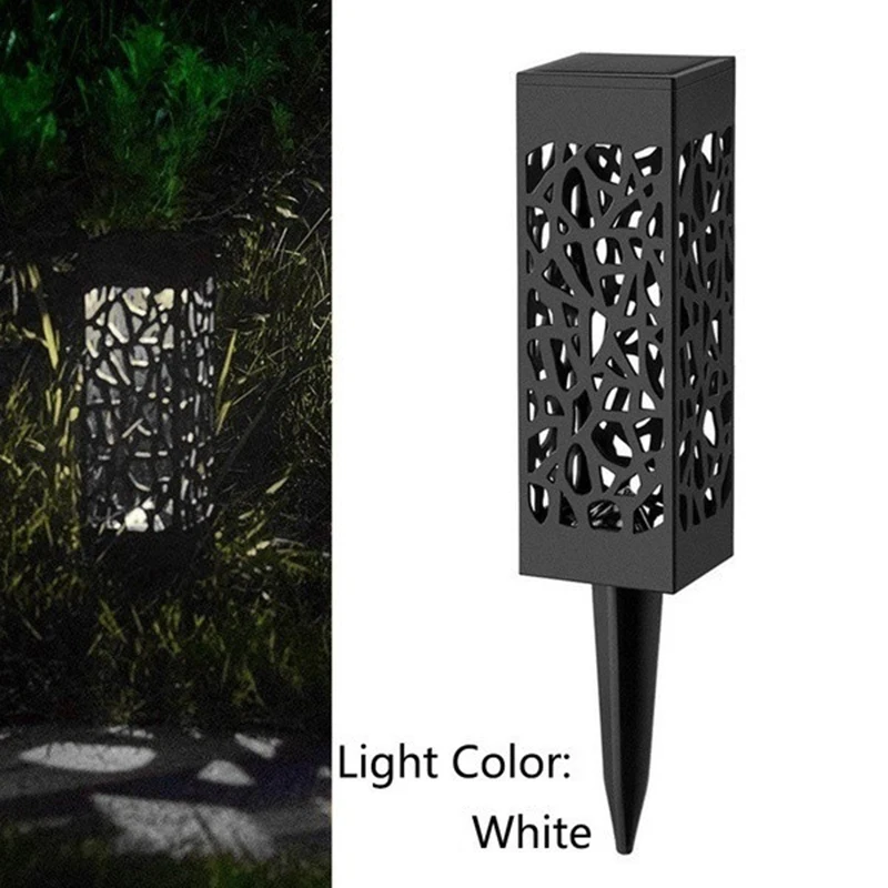 

4Pcs LED Solar Waterproof Lawn Light for Outdoor Garden Patio Yard Path Decoration White Light