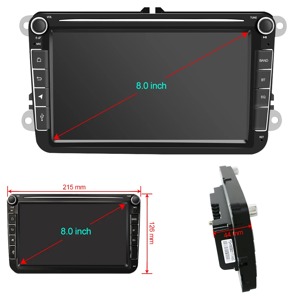 Для Android 8 1 GPS мультимедийный плеер для Volkswagen Golf Passat B7 B6 Skoda Seat Octavia Polo Tiguan