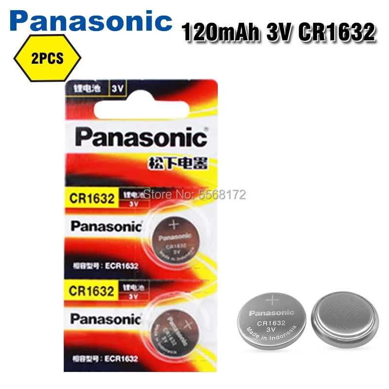 

2pc original brand new battery for PANASONIC cr1632 3v button cell coin batteries for watch computer cr 1632 Suitable Watch