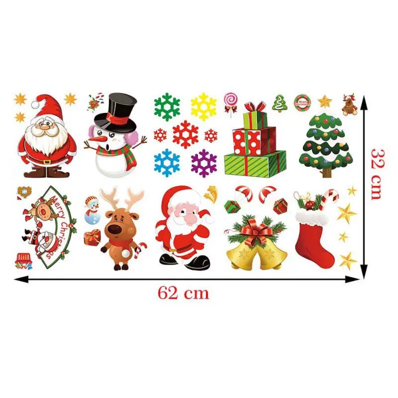 Горячие настенные наклейки рождественские ПВХ обои Снеговик холодильник