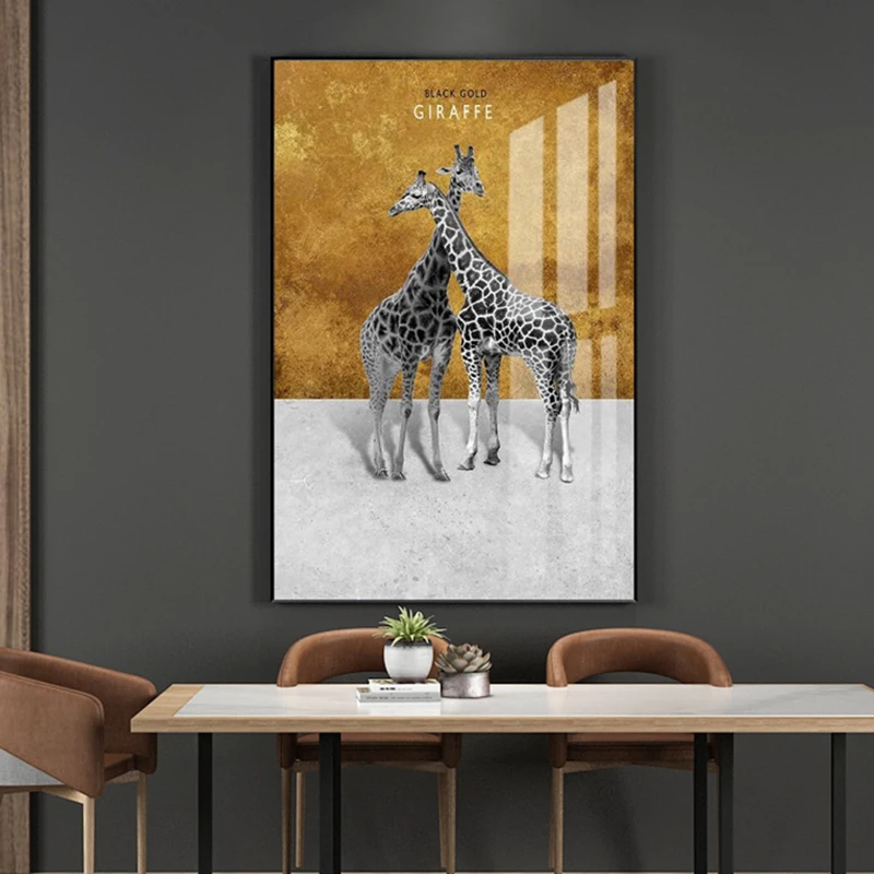 RELIABLI искусство Олень жираф фотографии животных холст Картина Wall ART для Гостиная