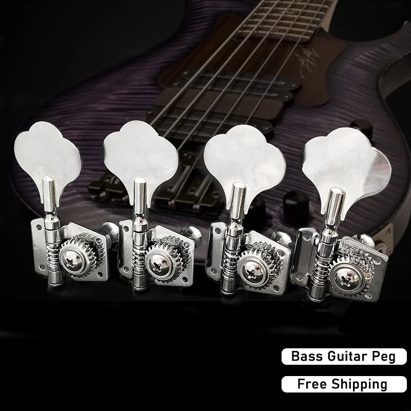 4r4l2r2l geöffnet elektrische bass gitarre tuning pegs mechaniken mechaniken für bass chrome bass gitarre zubehör free global shippin