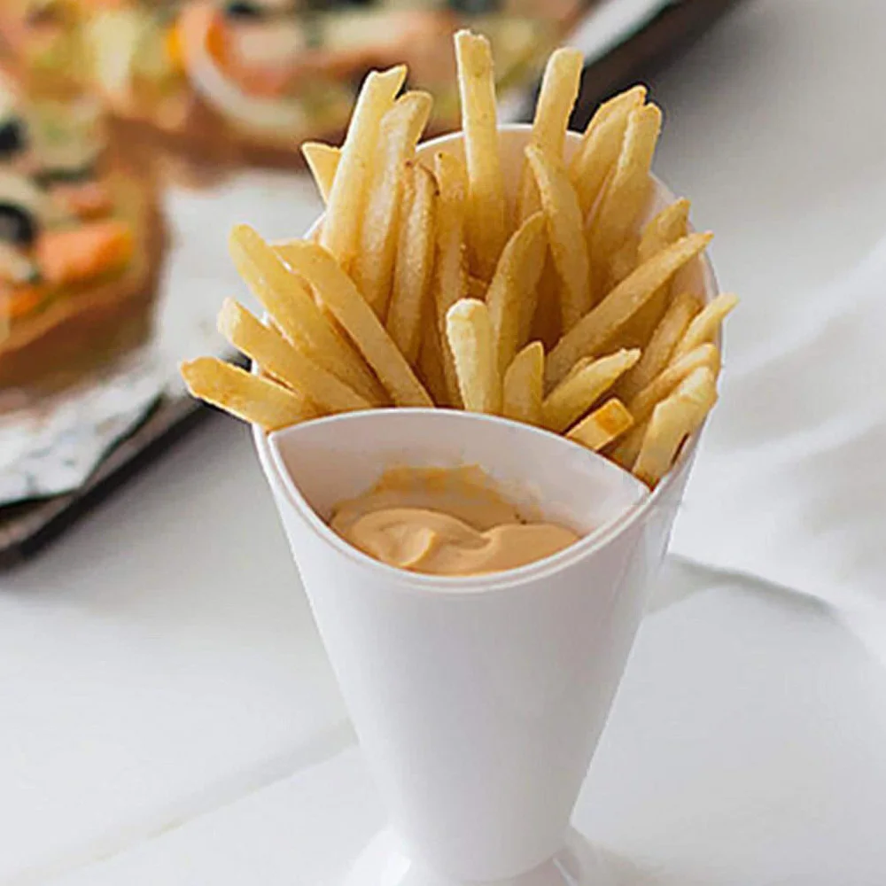 Чашка для картофеля фри тарелка хранения соуса посуда креативная ленивая