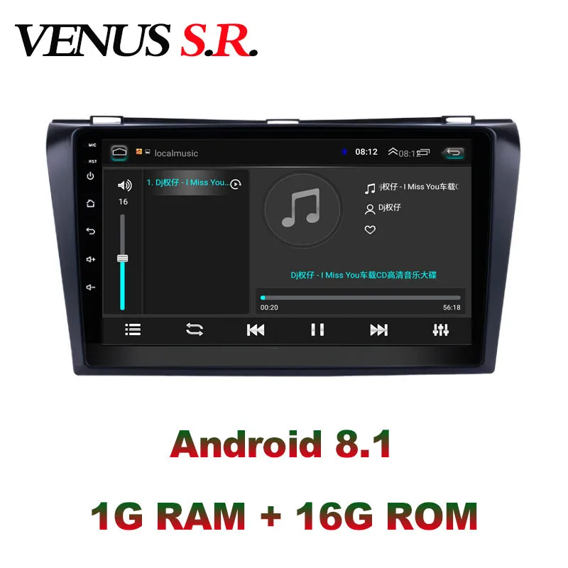 VenusSR Android 8 1 2.5D автомобильный dvd для Mazda 3 Радио 2004 2013 Мультимедиа GPS Стерео gps