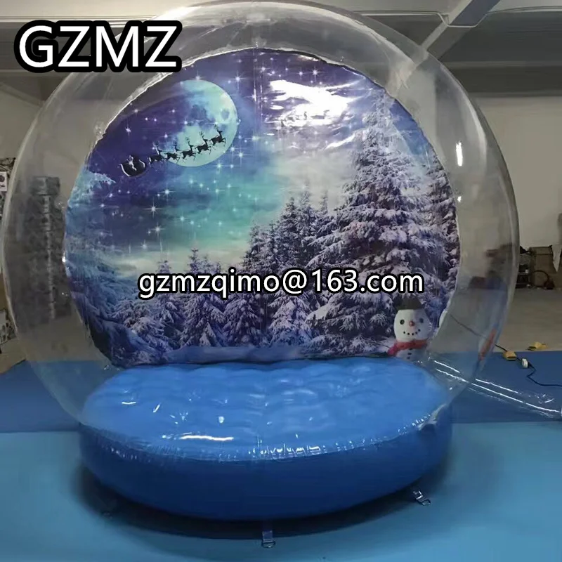 Индивидуальный фон надувной снежный шар Снежный для Рождественского украшения