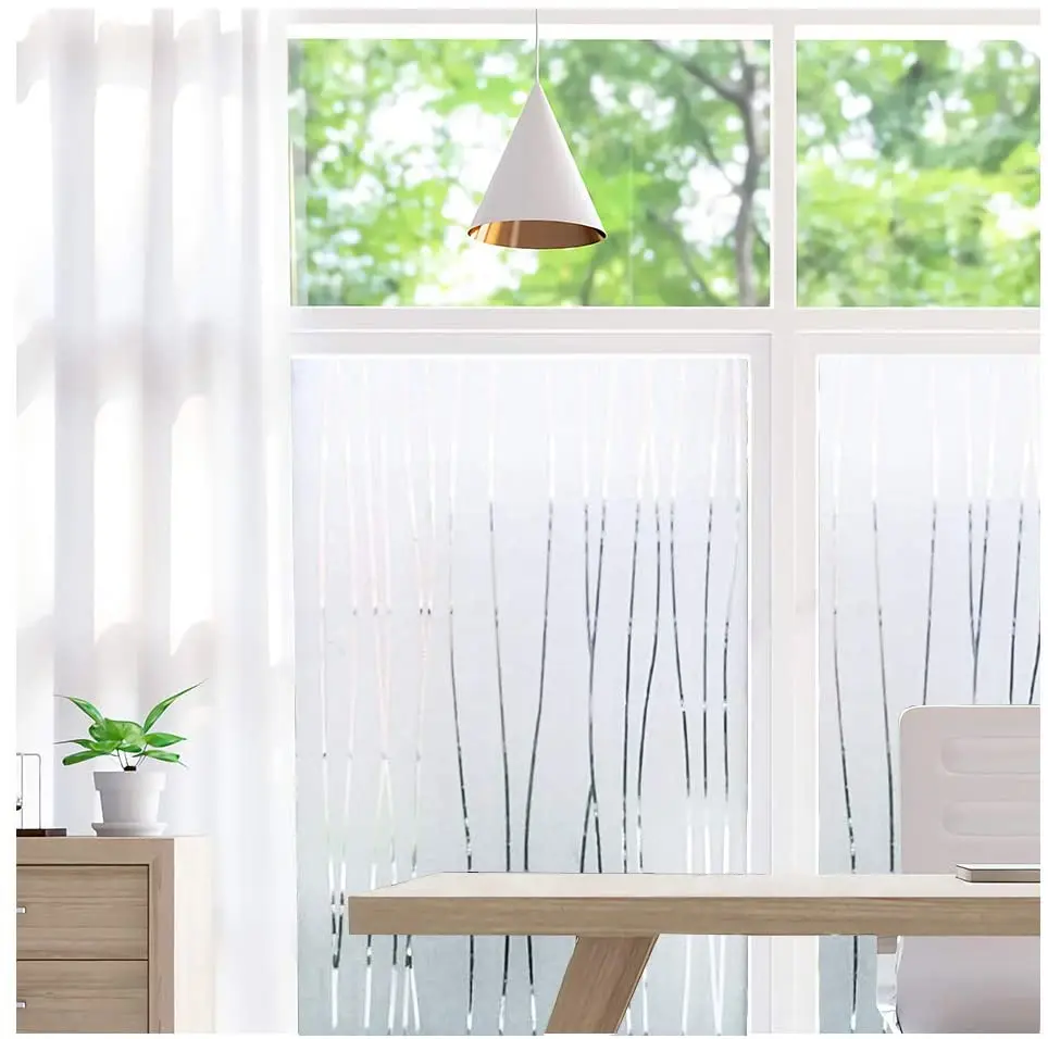 

New Style 3D Decorative Privacy Window Film Heat Control Blackout Frosted Window Sticker Glass Vinyl Adhesive Film for Home