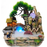 home decoration opening gifts middle east welcome pine art small bridge rockery running water fountain home desktop decoration