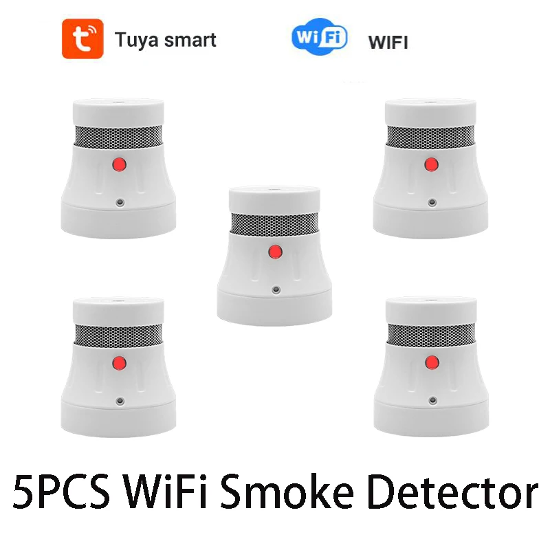 CPVan 5 шт. Wi Fi пожарная сигнализация Tuya подключение через приложение Беспроводной