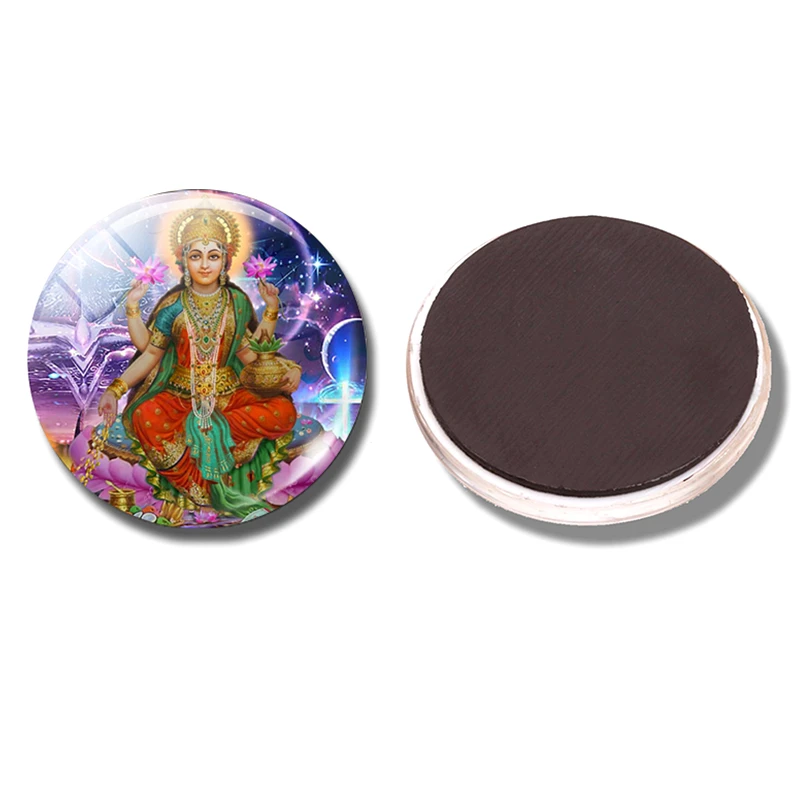 As shown Магнит на холодильник Lakshmi, наклейка на холодильник Будда, декоративные магниты на холодильник Bodhisattva God Amuleto, художественный религиозный домашний декор - Цвет: As shown