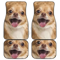 chihuahua car floor mats funny dog face 3d printed pattern mats fit for most car anti slip cheap colorful