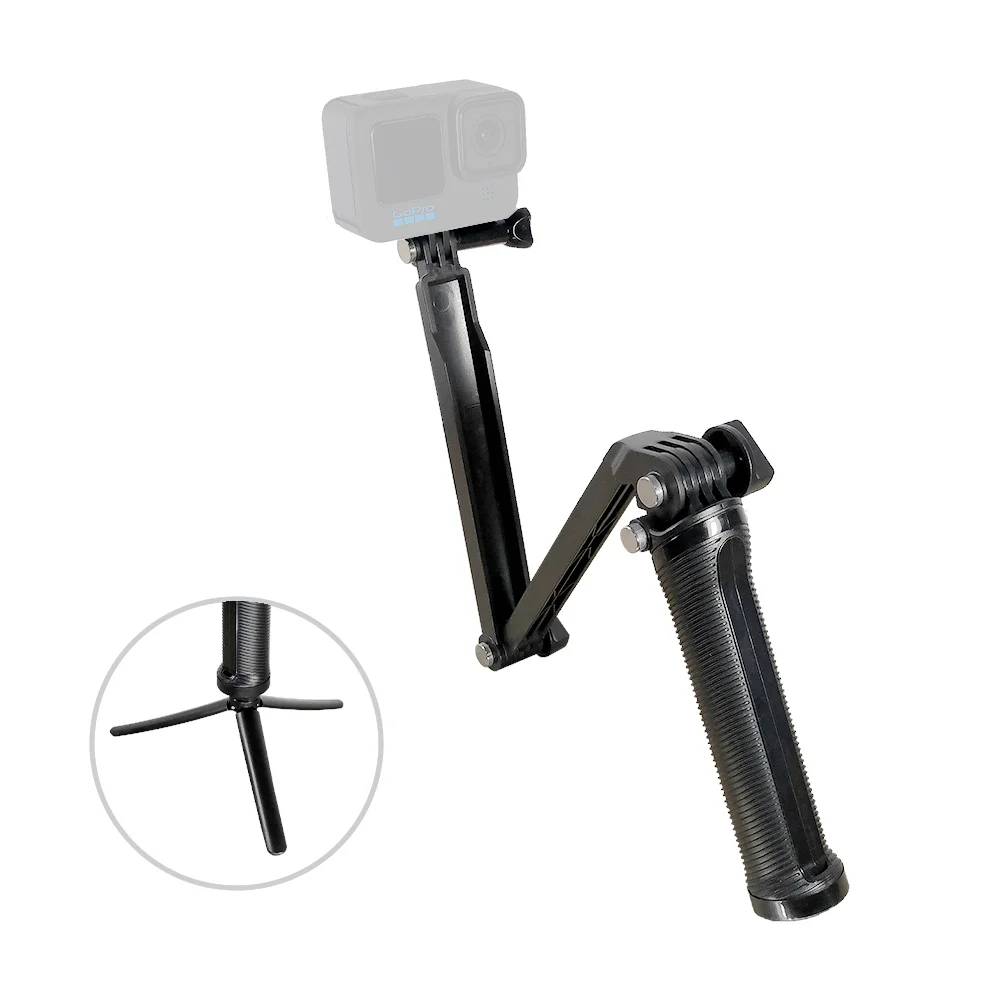 

3 Way Grip Waterproof Monopod Selfie Stick Tripod Stand for GoPro Hero 10 9 8 7 6 5 4 Yi SJCAM EKEN DJI OSMO Go Pro Accessories
