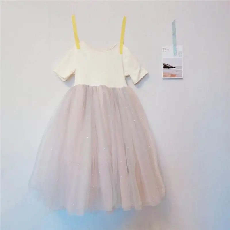 

2021 Summer Girls Dress Rainbow Color Fluffy Soft Tulle Girls Children Princess Dress Casual Comfortable Girl Dresses 2 4 6 8