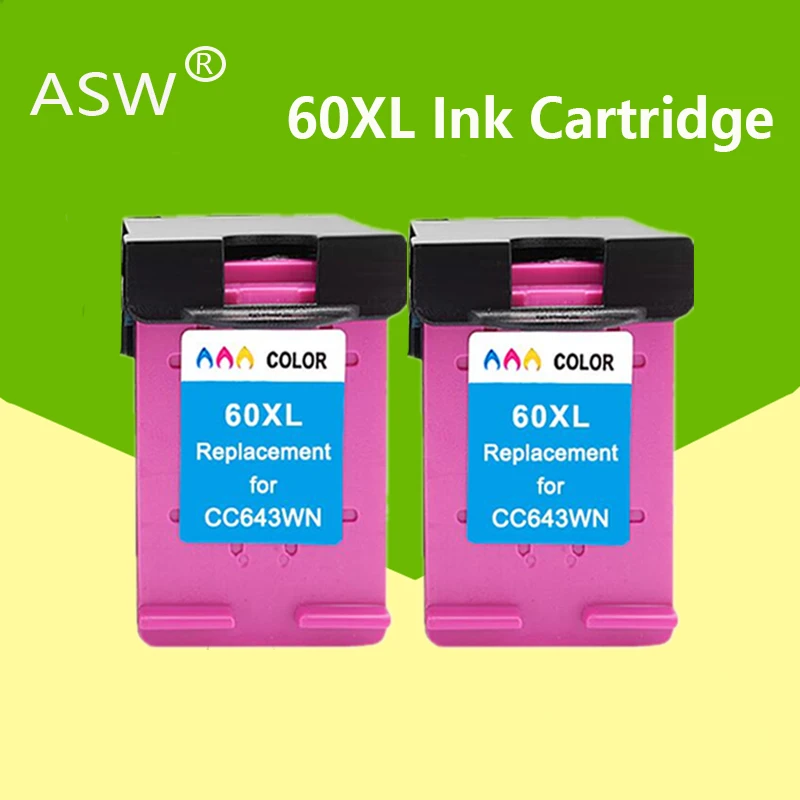 

ASW 60XL ink cartridges For HP60 XL for HP Deskjet C4685 C4688 C4798 C4799 D110a ENVY 100 110 111 114 120 121 F2480 F2420 F4480