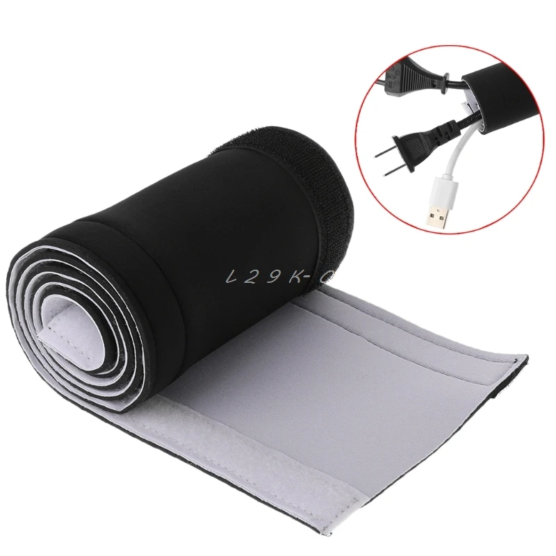 Organizer Flexible Neoprene Wrap Earphone Speaker Tv Line Wire Cable Management Sleeve For Table Wall