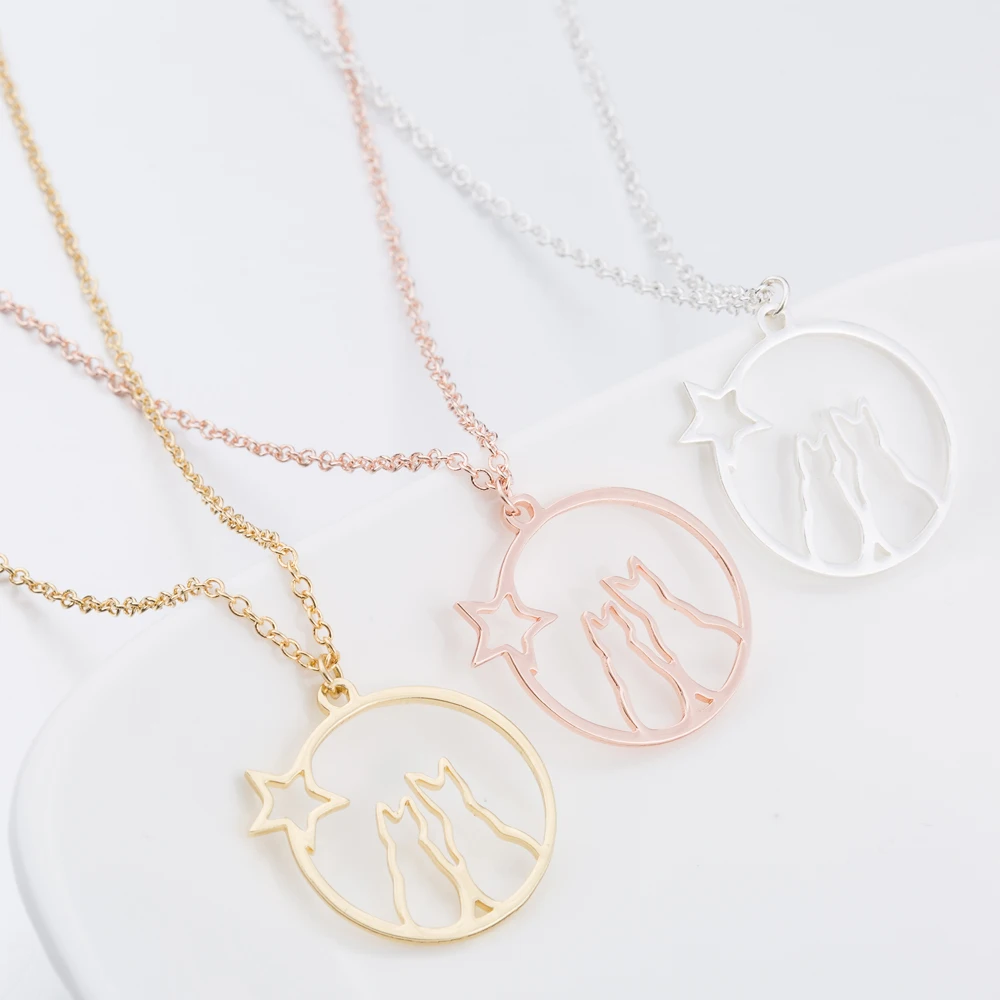 Женское Ожерелье с кулоном FENGLI простая круглая Длинная цепочка-чокер в форме