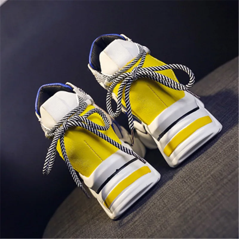 

Women Platform Chunky Sneakers 8cm high lace-up Casual Vulcanize Shoes luxury Designer Old Dad female fashion Wedge Sneakers