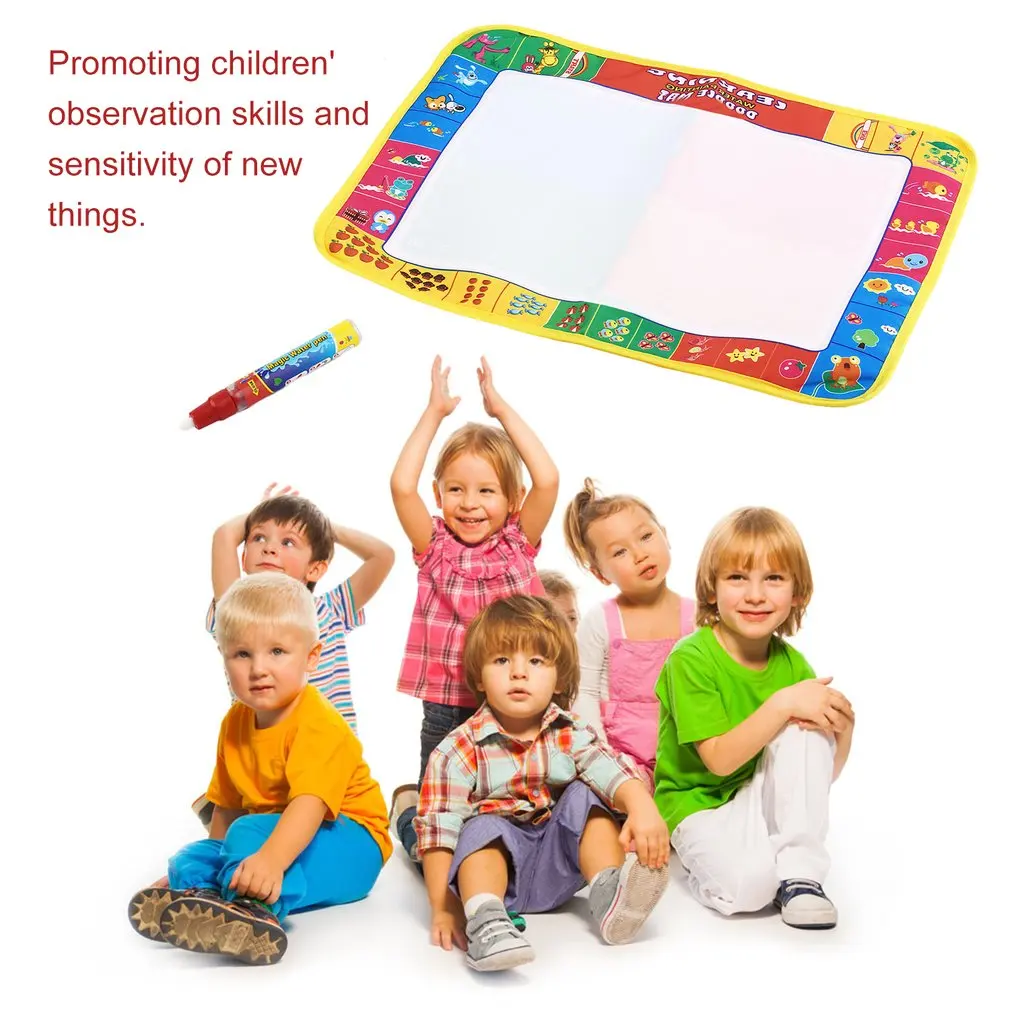 Hot! Fun Kids Baby Add Water Write Draw Paint Drawing Canvas Magic Doodle Mat With Pen Brushes Gift Christmas New |