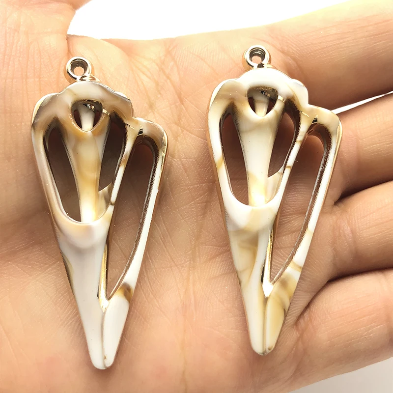 JunKang 10 шт. акриловая подвеска в виде ракушек с соединением из бисера для