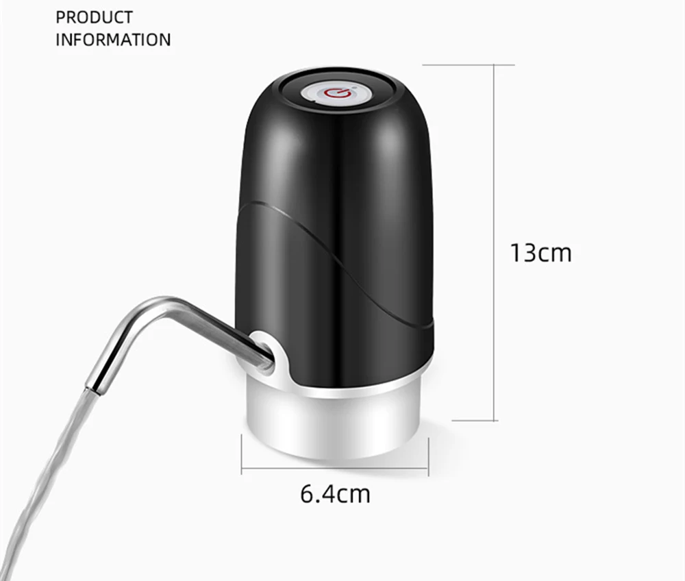 Electric Water Bottle Pump Portable USB Charging Automatic Mini Drink Dispenser Pourer Auto Switch Smart Appliances | Дом и сад