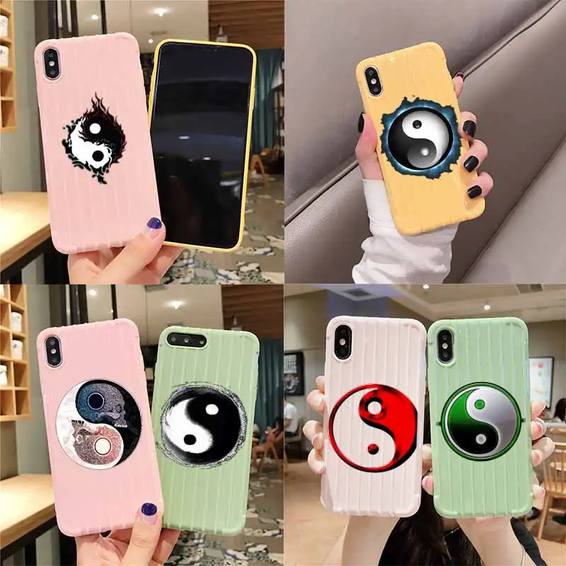 Чемодан на колесиках Tai Zhi Yin Yang текстурный чехол для телефона IPhone 11 Pro Max X XS MAX 8 7 6S